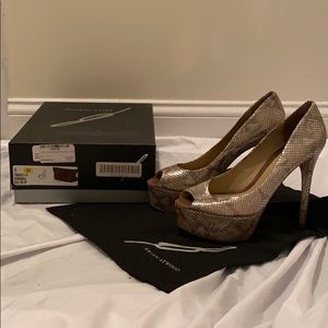 Brian Atwood Bambola Pump, Size 9, Faux Python